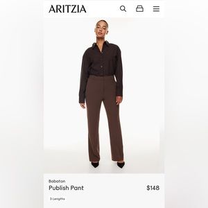 Aritzia Publish Pants in Rich Mocha Brown